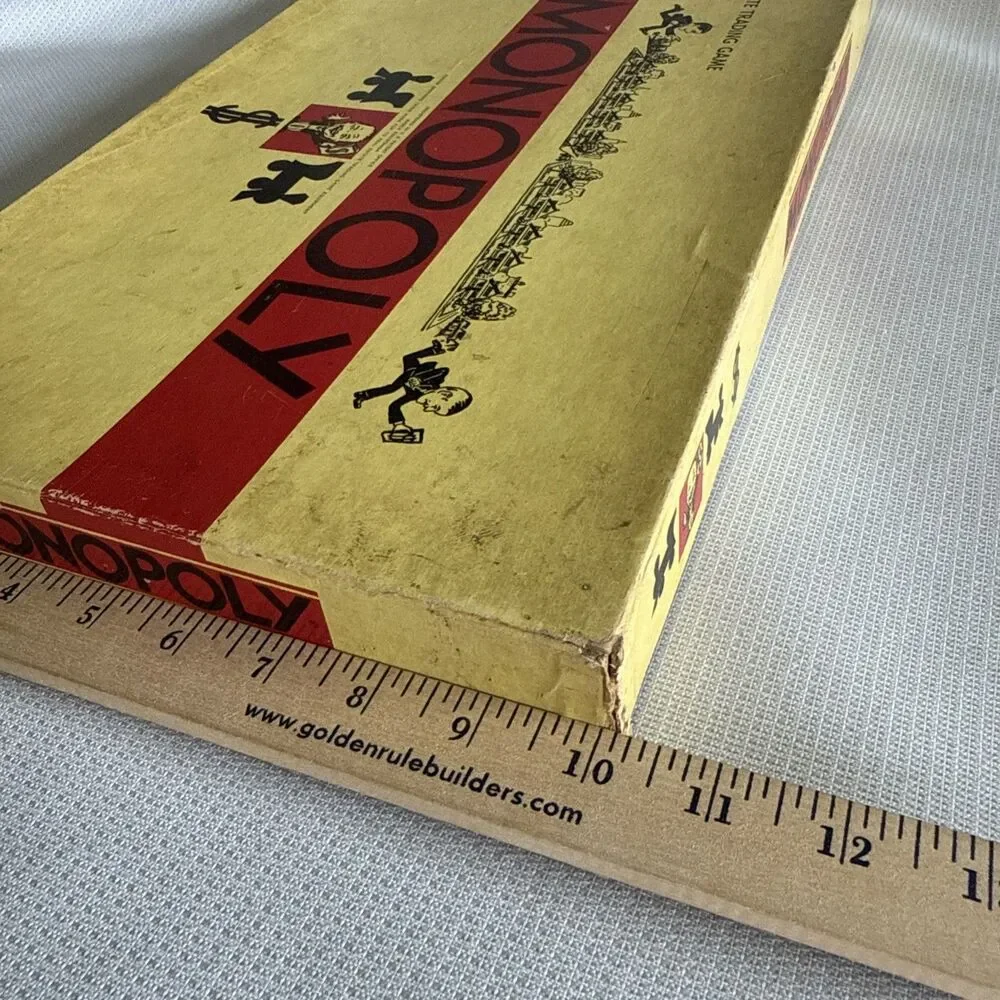 Vintage Monopoly 1954 Board Game Yellow Box - Complete!